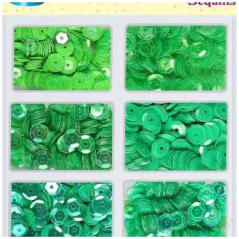 cekiny classic zestaw zielony mix 8 szt titanum