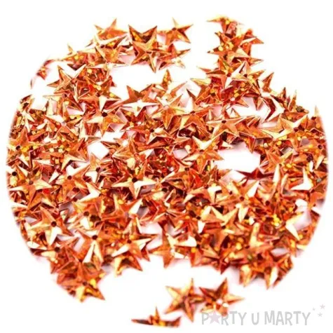 cekiny gwiazdki holo pomaranczowe 10 mm 150 szt czakos