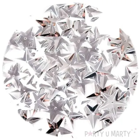 cekiny gwiazdki metalic srebrne 10 mm 150 szt czakos