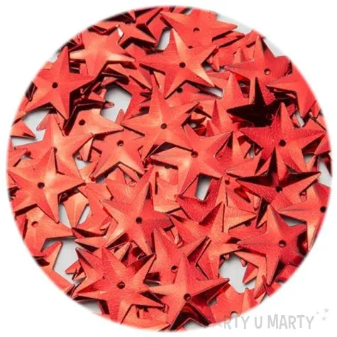 cekiny gwiazdki xl metalic czerwone 15 mm 120 szt czakos