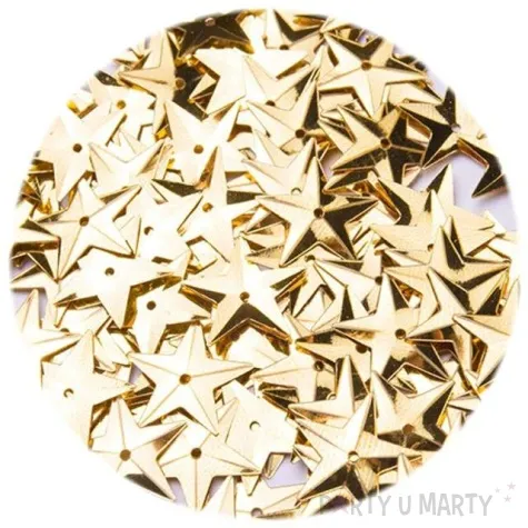 cekiny gwiazdki xl metalic zlote 15 mm 120 szt czakos