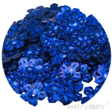 cekiny kwiatki holo granatowe 12 mm 6 g czakos