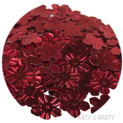 cekiny kwiatki metalic czerwone 12 mm 6 g czakos