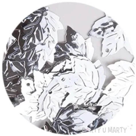 cekiny lisc klonu metalic srebrne 22 mm 40 szt czakos