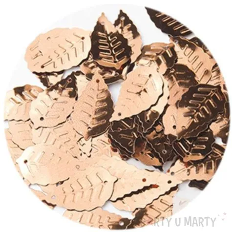 cekiny lisc podluzny metalic brazowe 24 mm 50 szt czakos