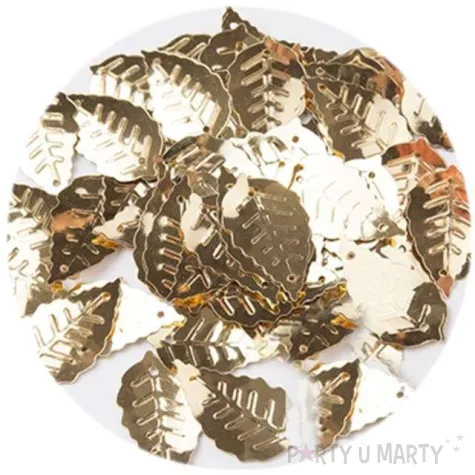 cekiny lisc podluzny metalic zlote 24 mm 50 szt czakos