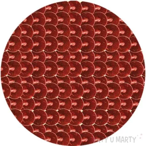 cekiny na sznurku czerwone 6 mm titanum 2 m