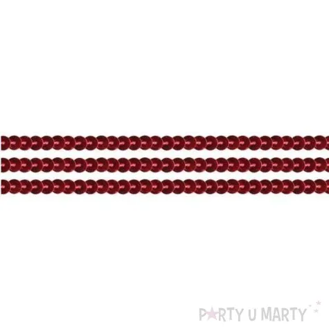cekiny na sznurku czerwone 6 mm titanum 2 m