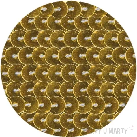 cekiny na sznurku zlote 6 mm titanum 2 m