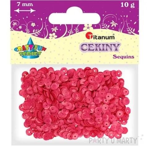 cekiny neon rozowe 7 mm 10 g titanum