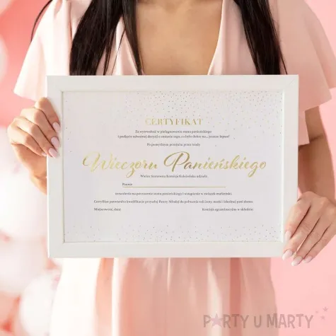 certyfikat bride to be zloty partypal 1 szt