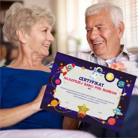 certyfikat najlepsza babcia pod sloncem a4