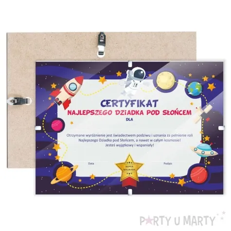 certyfikat najlepszy dziadek pod sloncem antyrama a4