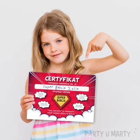 certyfikat super babcia antyrama a4