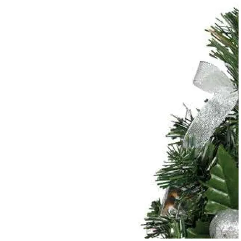 choinka classic mini ozdobiona srebrna guirca 40 cm