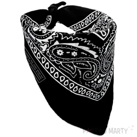 chusta kowbojska bandana czarny partytino