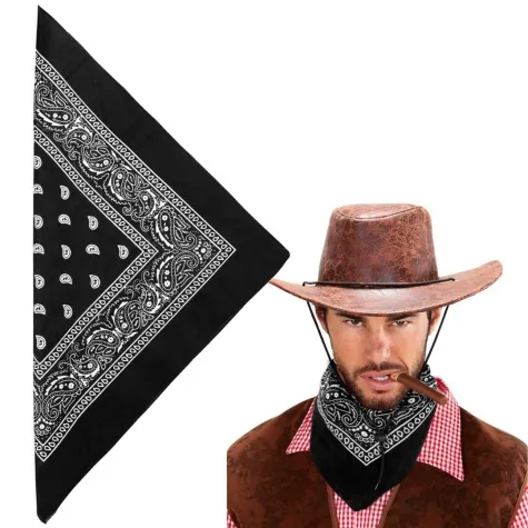 chusta kowbojska bandana czarny widmann