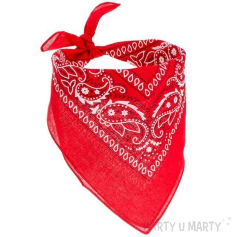 chusta kowbojska bandana czerwona aster 50x50 cm