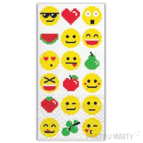 chusteczki emotki pikselowe paw 22 cm 10 szt