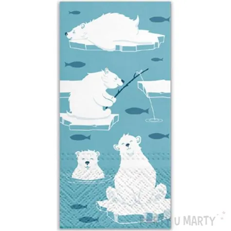 chusteczki misie polarne paw 22 cm 10 szt