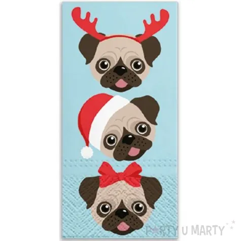 chusteczki swiateczne szczeniaki paw 22 cm 10 szt