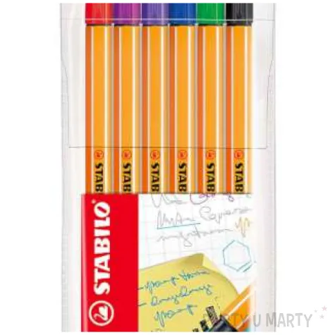 cienkopis point 88 mix gr 0 4mm stabilo 6 kol