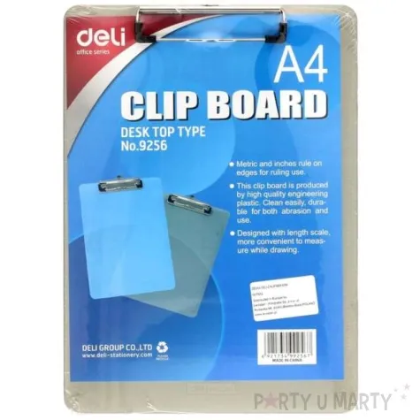 clipboard podkladka a4 z klipem dymna deli 9256