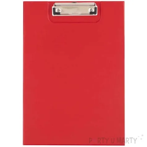 clipboard podkladka a4 z klipem zamykana czerwona d rect