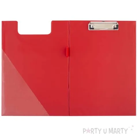 clipboard podkladka a4 z klipem zamykana czerwona d rect