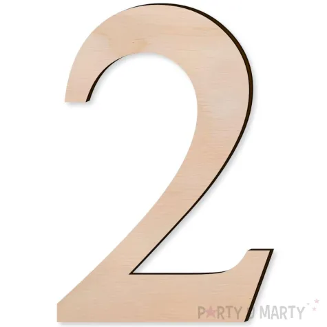 cyfra drewniana times 2 rozm m 68x100 mm