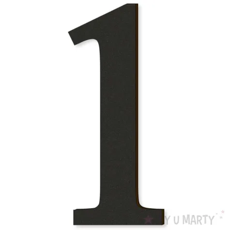 cyfra laminowana times 1 czarny rozm m 43x100 mm