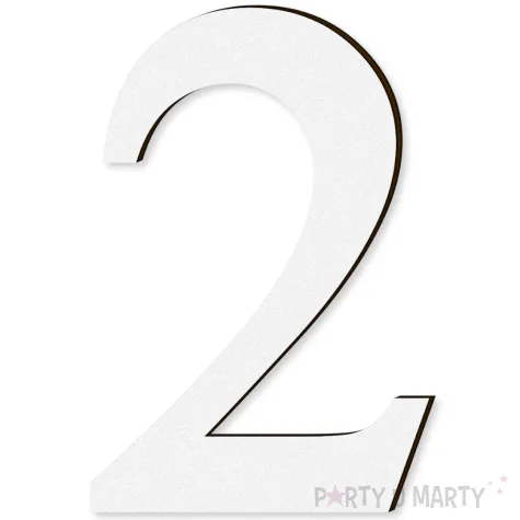 cyfra laminowana times 2 biala rozm m 68x100 mm