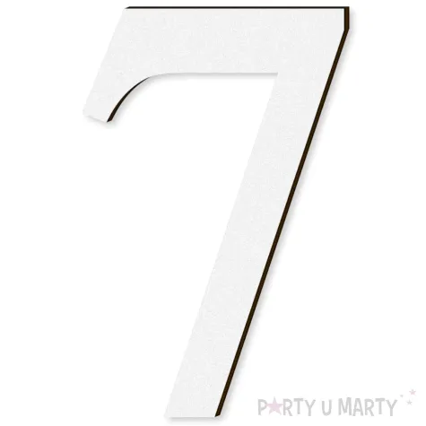 cyfra laminowana times 7 biala rozm m 66x100 mm