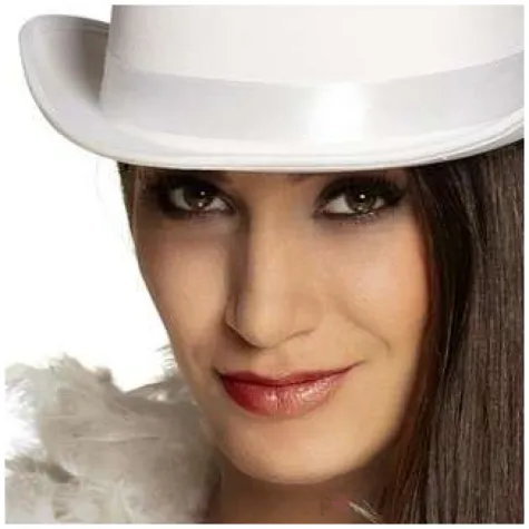 cylinder gala dama bialy satynowy boland