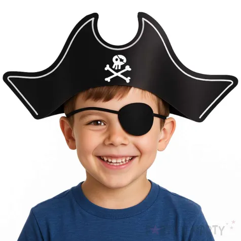 czapeczka papierowa pirat z opaska partydeco 1 szt