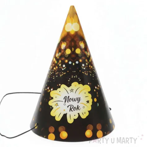 czapeczki imprezowe na sylwester nowy rok szampanski nowy rok 3 szt