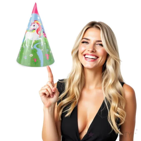 czapeczki jednorozec na lace partypal 6 szt