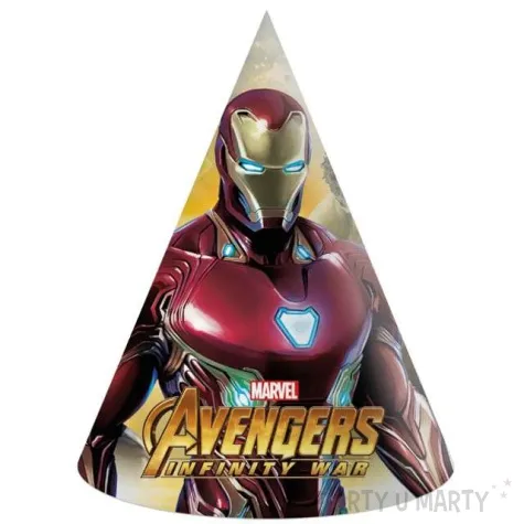 czapeczki papierowe avengers infinity war mix procos 18 cm 6 szt