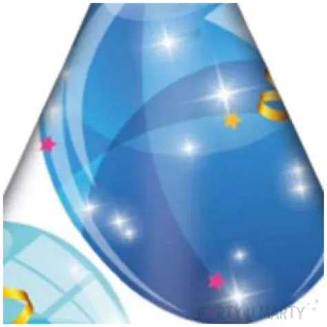 czapeczki papierowe balony sparkling balloons procos 6 szt