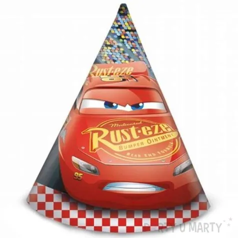 czapeczki papierowe cars 3 procos 6 szt