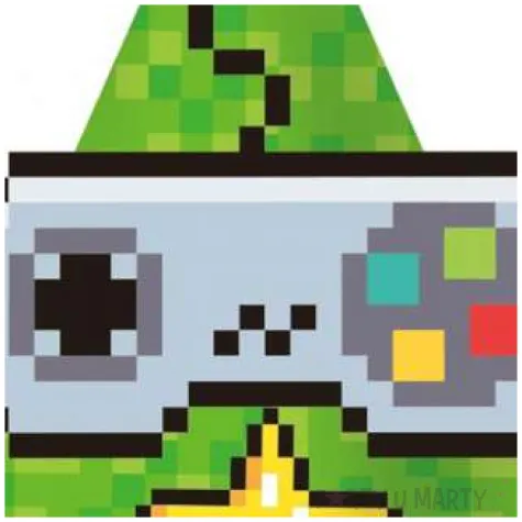 czapeczki papierowe gaming party godan 6 szt