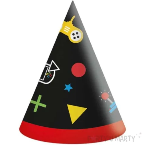 czapeczki papierowe gaming party procos 6 szt