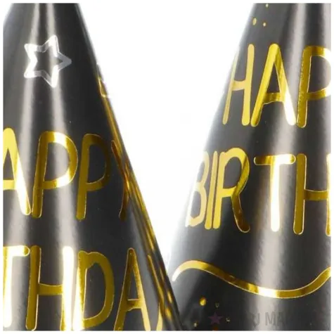 czapeczki papierowe happy birthday shining glam folat 6 szt