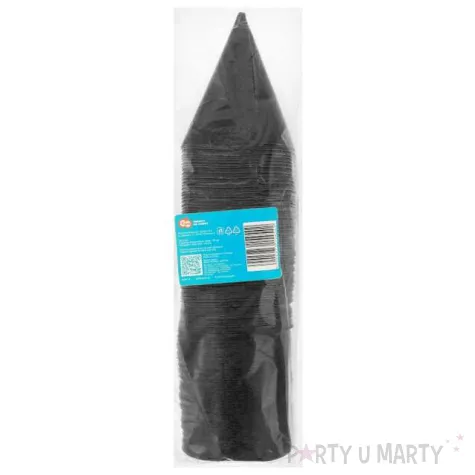 czapeczki papierowe holograficzne czarny godan 100 szt