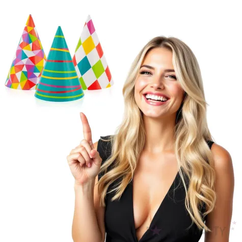 czapeczki papierowe kolorowa impreza mix godan 3 szt