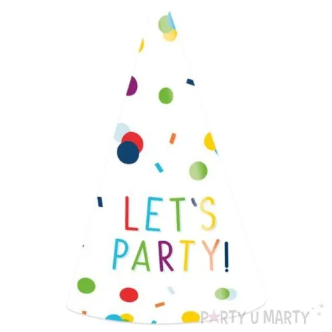 czapeczki papierowe lets party konfetti amscan 16 cm