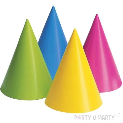 czapeczki papierowe neon party mix arpex 5 szt