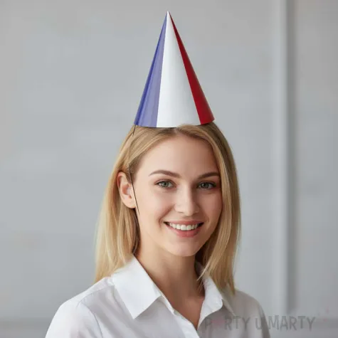 czapeczki papierowe panstwa swiata francja na mecz dzien jezykow swieto flaga 3 szt