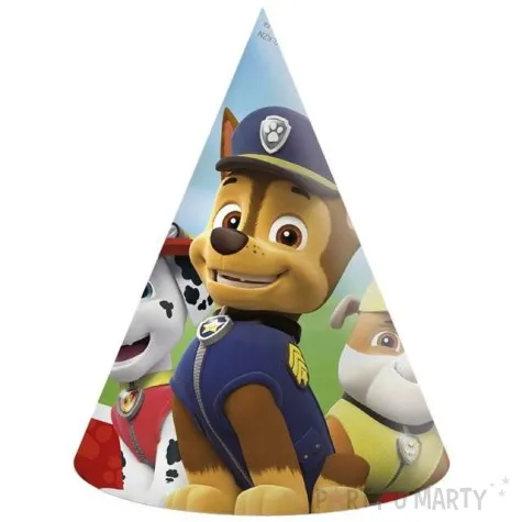 czapeczki papierowe paw patrol ready for action mix procos 18 cm 6 szt