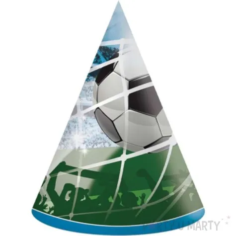 czapeczki papierowe pilka nozna soccer 6 szt